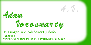 adam vorosmarty business card